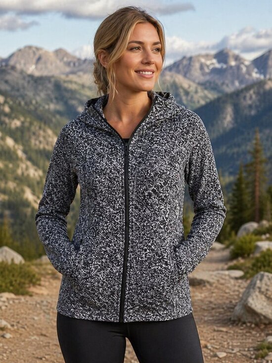 lululemon athletica Tops - Lululemon Scuba Full Zip Hoodie Iced Wave White Black Size 8